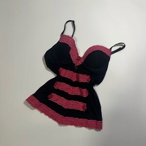 y2k rosette detail corset top